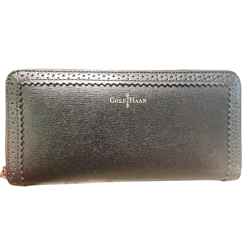 Cole Haan Black Textured Leather Wallet
